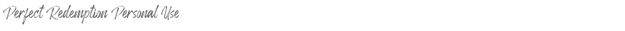 Sample characters Perfect Redemption Font